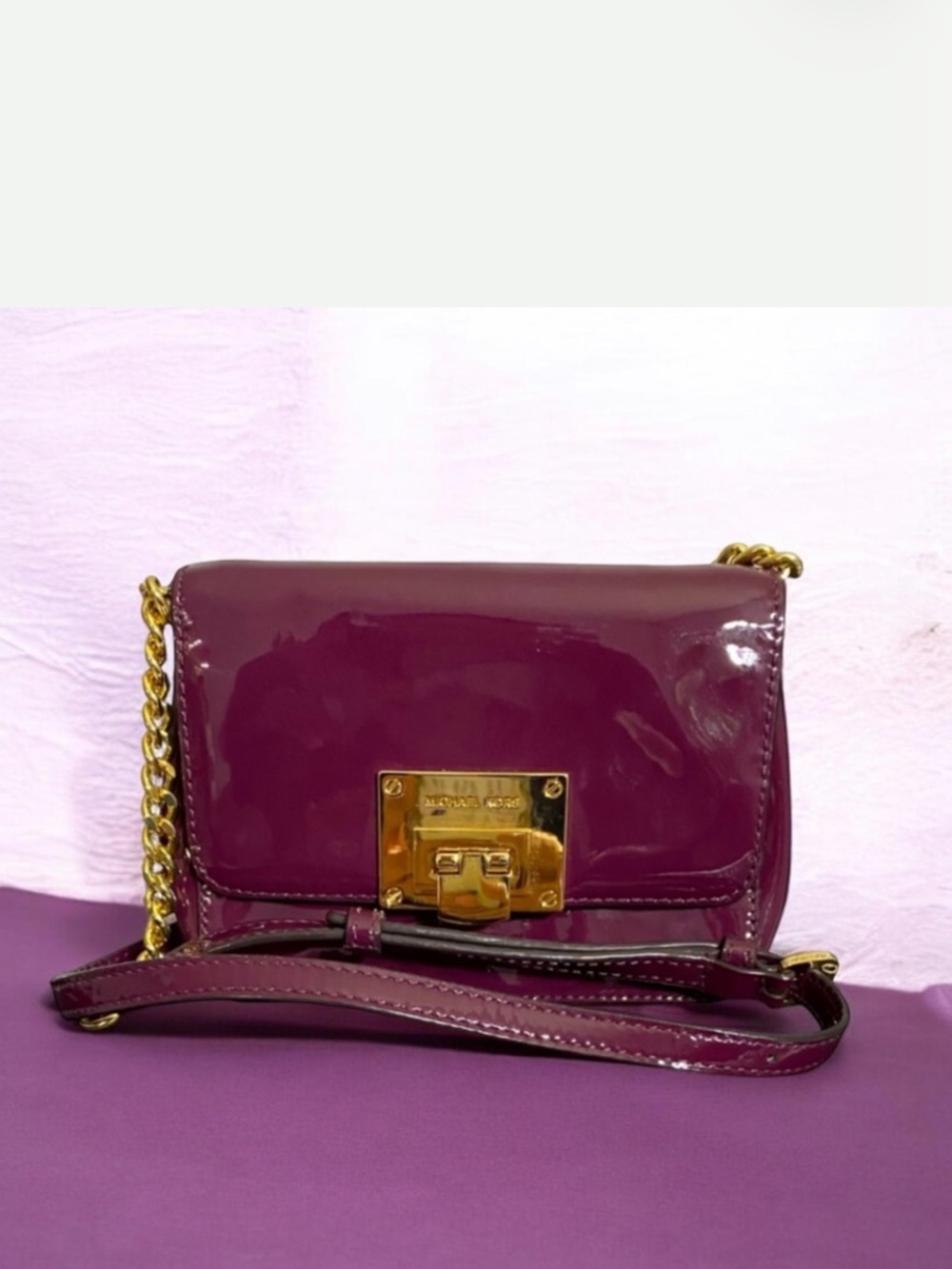 NWOT Michael Kors  Crossbody  Pattens Leather Tina Small Bag